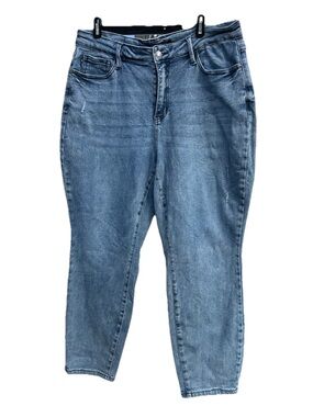 Judy Blue Boho Babe Vintage High Rise Slim Fit Jeans 16W Plus Stretch JB88617